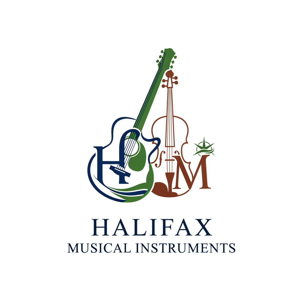 AI Design for please create logo halifax musicle instruments more different