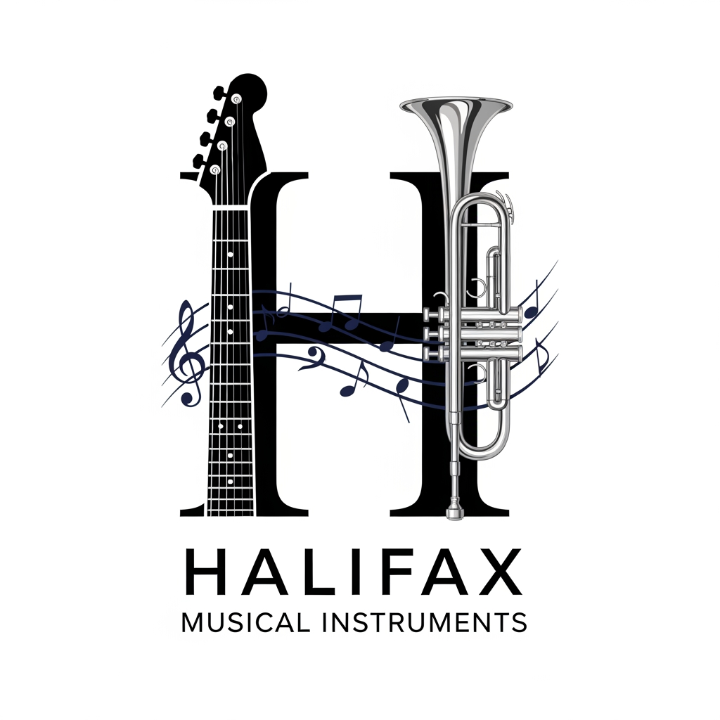 AI Design for please create logo Halifax Musical Instruments more different