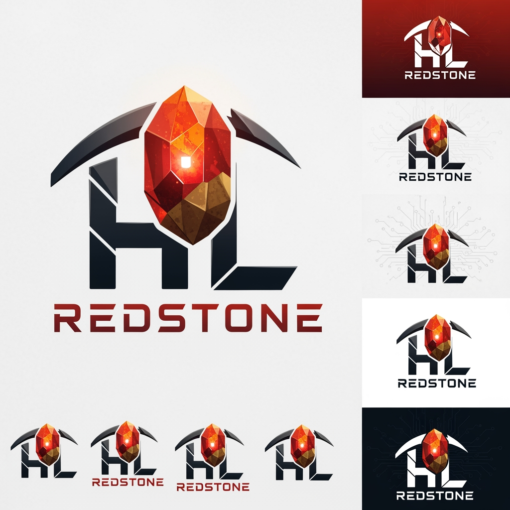 AI Design for HL Redstone logo creation unique more options
