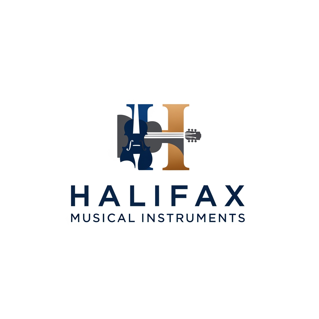 AI Design for please create logo Halifax Musical Instruments more different