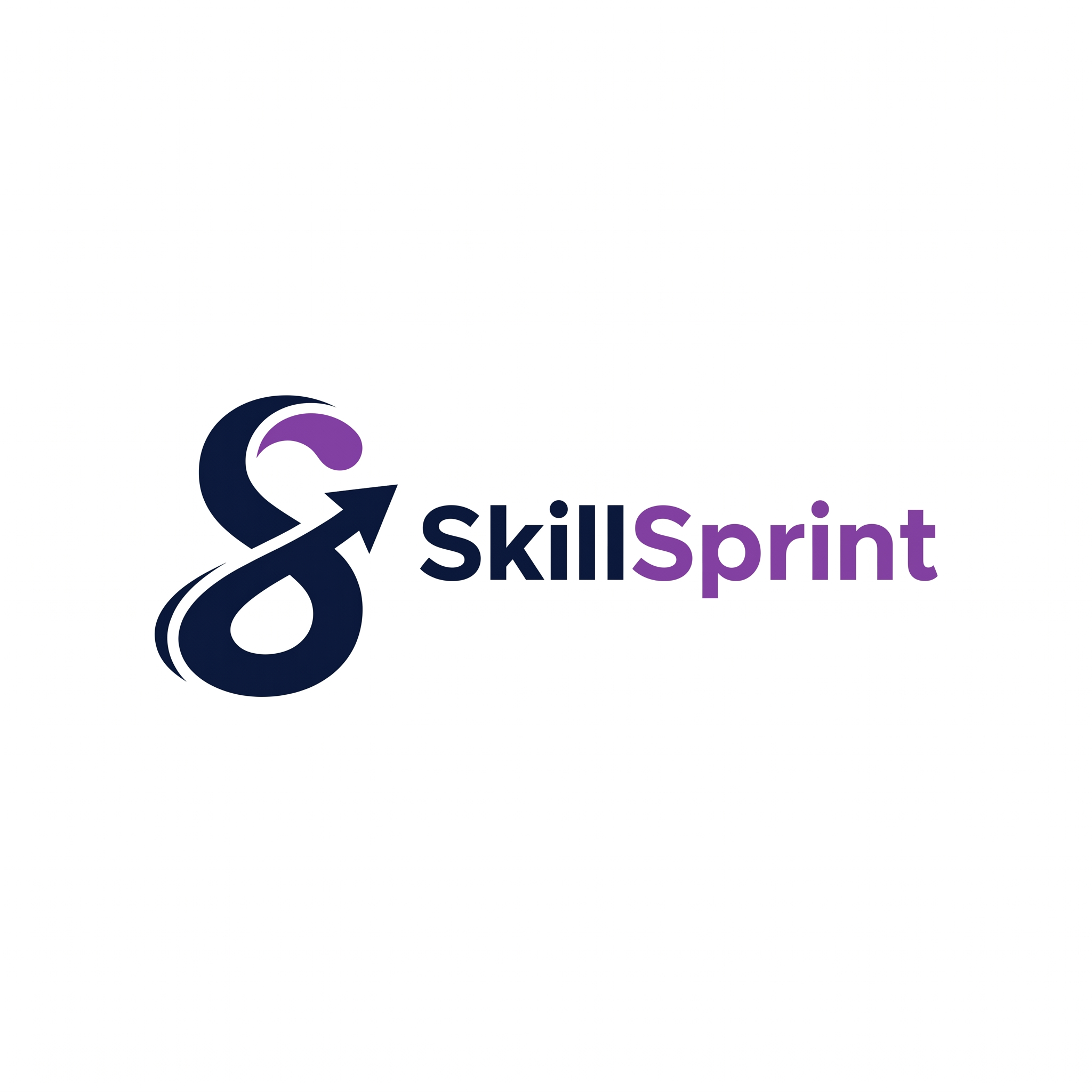 AI Design for Design a modern minimalist logo for a brand named SkillSprint.
Style:
Professional
Modern
Clean
Minimalist
Icon:
A stylized letter S combined with motion, speed, progress, or growth.
Concept:
Learning faster, skill development, productivity, and continuous improvement.
Colors:
Dark navy blue
Purple accents
White background version
Requirements:
Simple
Memorable
Scalable
Suitable for Instagram profile picture, Gumroad store, and website branding.
Avoid:
Robots
AI brains
Complex graphics
Cartoon styles
Stock icons
Look inspired by modern startup logos.