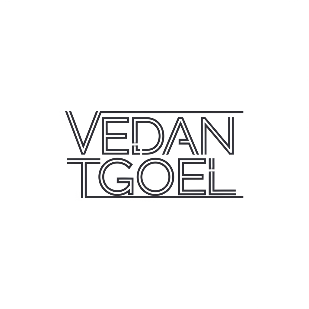 AI Design for i need you to create a logo with the mixture of letters v, e, d, a, n, t, g, o, e, l with straight clear lines only