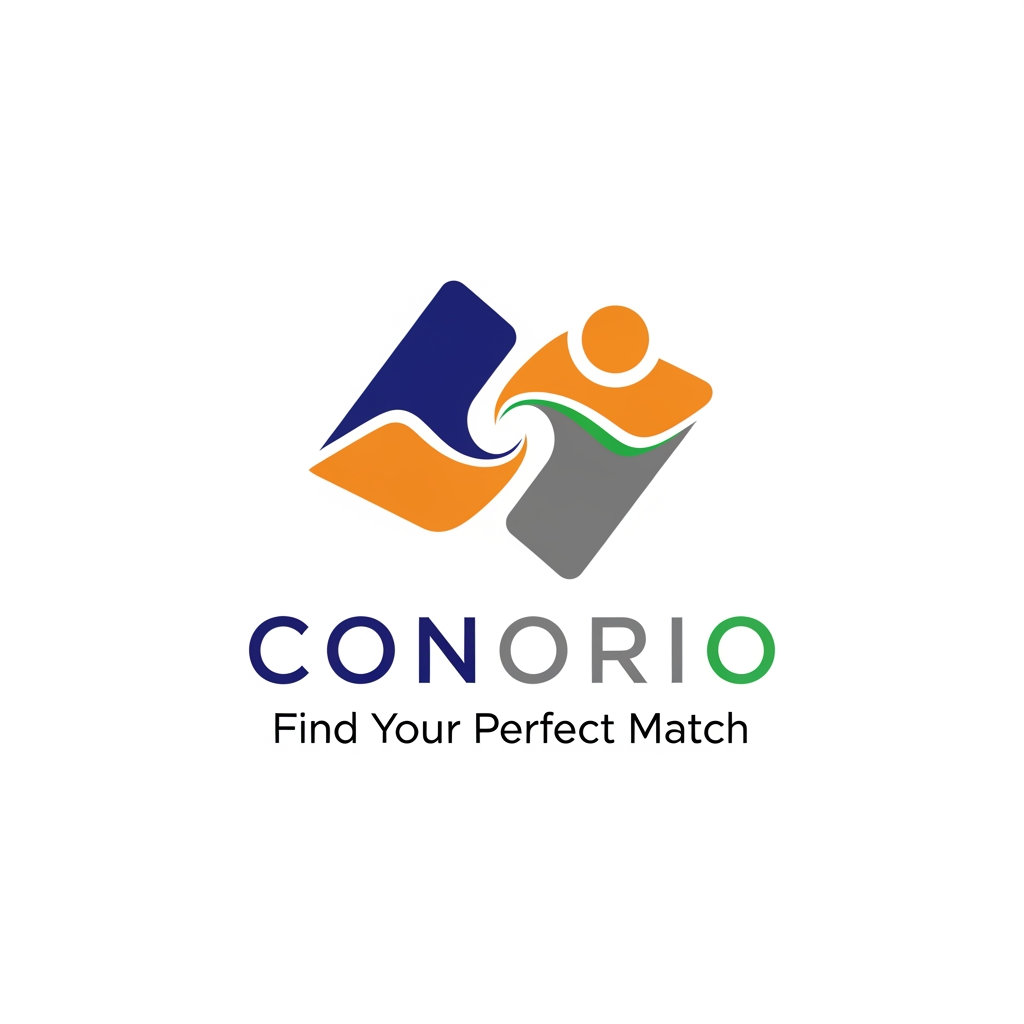 AI Design for I am also planning to create a logo for CONORIO.
However, I am not convinced with the design and the tagline. The platform is about helping individuals and companies find their best match. That should reflect through the logo and the tagline