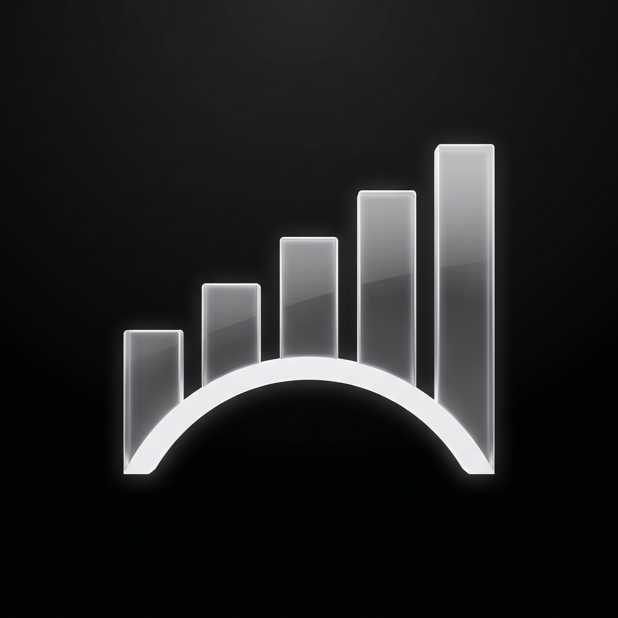 AI Design for Create a world-class minimalist Habit Tracker logo symbol.
Design ONLY the symbol.
No text.
No letters.
No app icon container.
No square background.
No checklist.
No calendar.
No habit illustrations.
No gradients.
No colorful elements.
Style:
Apple-level minimalism.
Luxury technology brand.
Timeless and iconic.
Clean geometric precision.
Extremely simple yet instantly recognizable.
Concept:
An abstract symbol representing consistency, daily progress, momentum, discipline, and growth.
Color:
Pure white glass symbol on a deep matte black background.
Material:
Black glass aesthetic.
Smoked crystal glass.
Subtle transparency.
Premium polished edges.
Soft internal reflections.
Luxury optical depth.
Lighting:
Very subtle glow.
Soft edge illumination.
Minimal reflections.
No neon effects.
No flashy lighting.
Background:
Pure black (#000000).
Elegant premium darkness.
High contrast.
Design language:
Apple.
Nothing.
Linear.
Arc Browser.
Tesla UI.
Mood:
Quiet luxury.
Professional.
Sophisticated.
Premium software company.
Feels expensive without trying.
Composition:
Single centered symbol.
Perfect symmetry.
Balanced negative space.
Strong silhouette.
Beautiful at both 24px and 1024px.
Render:
Ultra-clean.
Ultra-sharp.
Minimal.
High-end product design presentation.
The final logo should feel like a native Apple app icon symbol designed by Apple's Human Interface team, using black glass materials and subtle white highlights on a pure black background.
