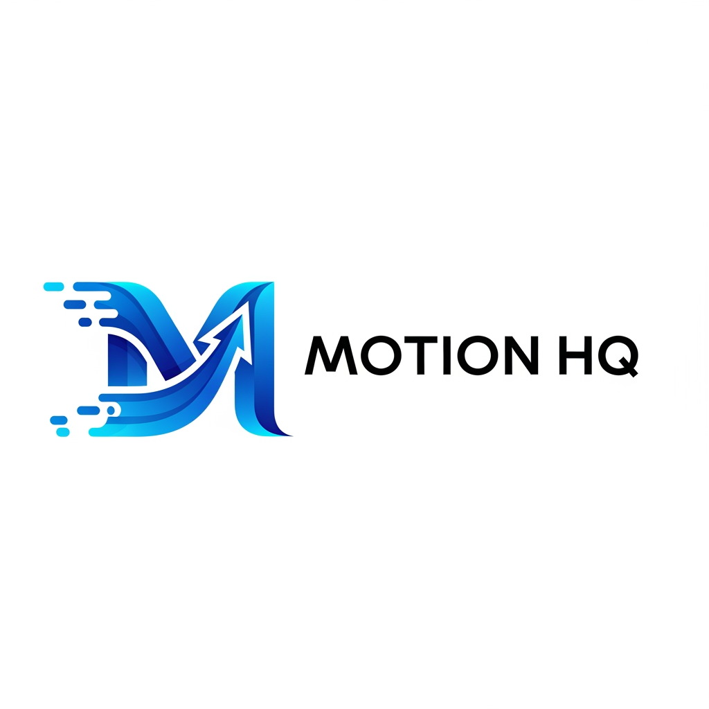 AI Design for Create a modern, premium logo for Motion HQ. The design should symbolize movement, speed, creativity, innovation, and digital excellence. Incorporate sleek motion-inspired elements such as dynamic lines, flowing shapes, arrows, or abstract velocity effects. Use a clean, minimalist style with bold typography. The text “Motion HQ” should be the focal point, featuring a futuristic yet professional font. Color palette: electric blue, black, white, and subtle gradients for a high-tech feel. The logo should be versatile, scalable, and suitable for branding, social media, websites, video production, animation studios, and creative agencies. Flat vector design, sharp edges, modern aesthetics, premium quality, transparent background.
Alternative Short Prompt:
Modern minimalist logo for Motion HQ, featuring a stylized “M” formed with dynamic motion trails and speed lines, futuristic typography, electric blue and black color scheme, premium branding, clean vector design, creative agency identity, high-end professional logo, transparent background. more advanced