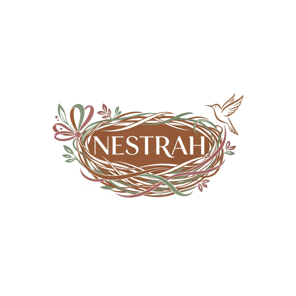 AI Design for logo for name Nestrah its an event decor company