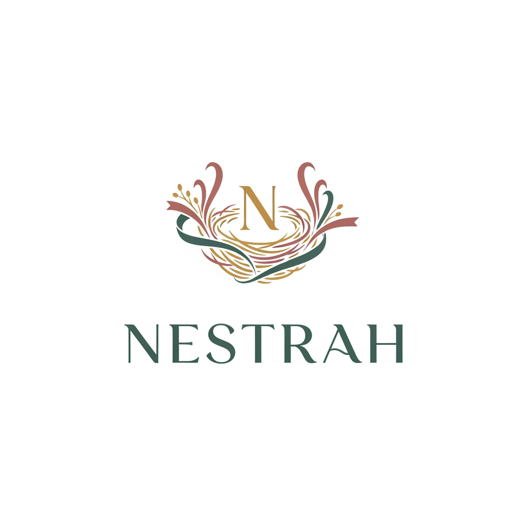 AI Design for logo for name Nestrah its an event decor company