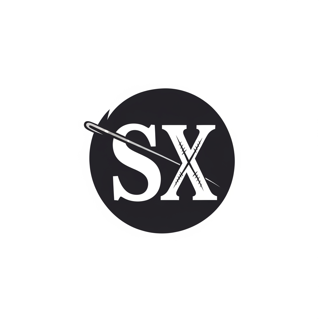 AI Design for generate me a logo with letter sx for a tatoo shop unique and simple which gives a great meaning behind it