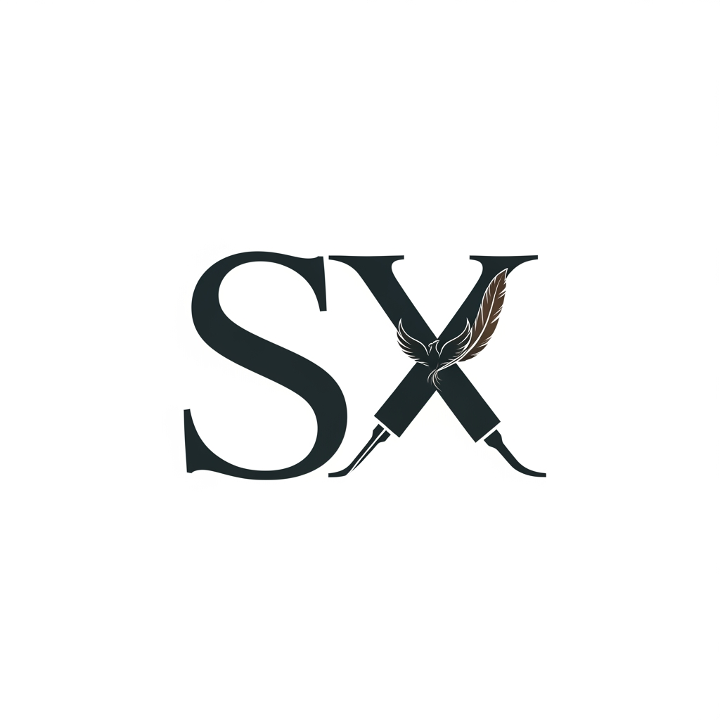 AI Design for generate me a logo with letter sx for a tatoo shop unique and simple which gives a great meaning behind it
