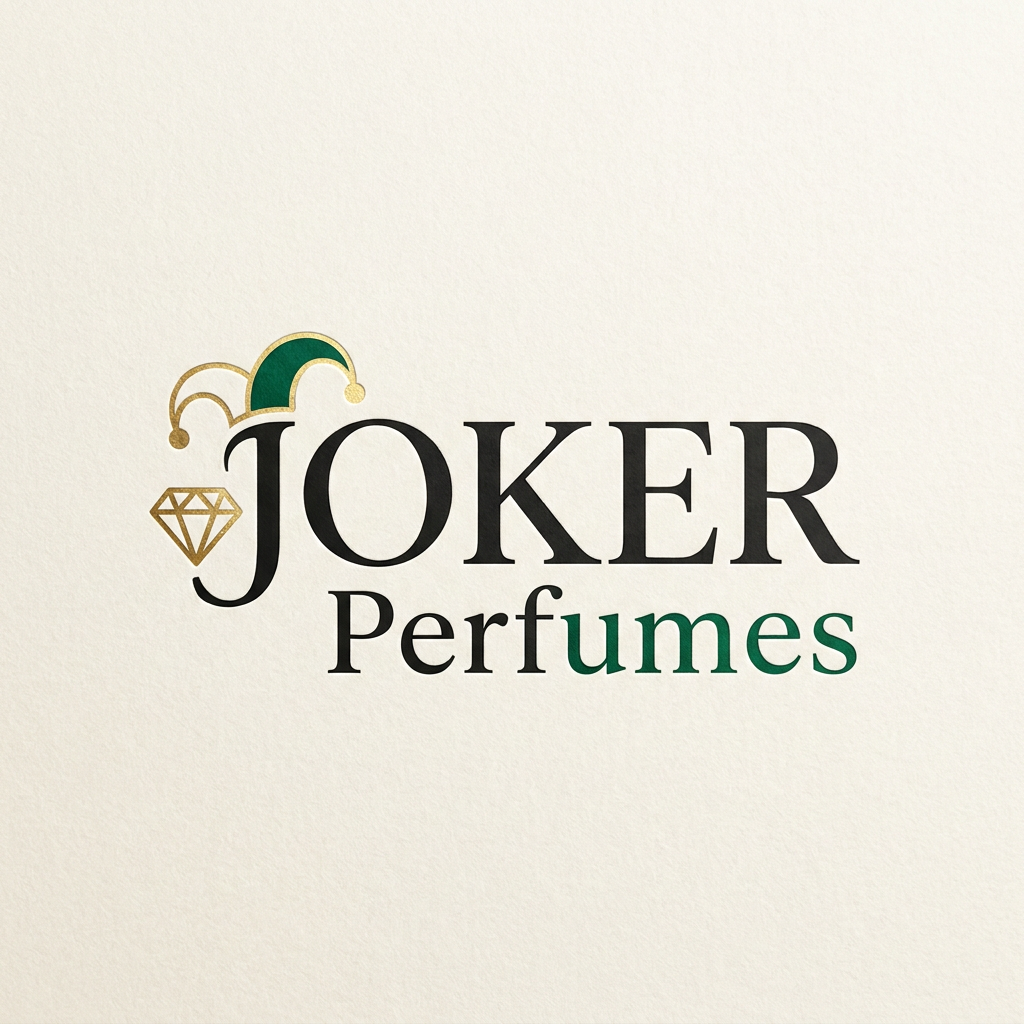 AI Design for A sophisticated and minimalist logo design for a luxury perfume brand, featuring an elegant serif typography for the name 'JOKER Perfumes'. Integrate a subtle, stylized playing card diamond icon or a refined, abstract jester collar motif into the letter 'J' to evoke the theme without being overtly theatrical. The aesthetic is high-end, using a refined color palette of matte black, gold foil, and deep emerald green, set against a clean, premium textured background.
it should be a unique design, not the generic ones. A 'thinking out of the box' design