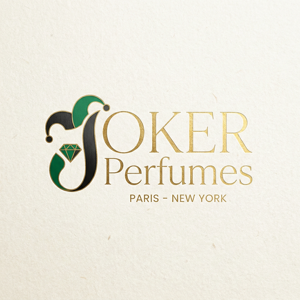 AI Design for A sophisticated and minimalist logo design for a luxury perfume brand, featuring an elegant serif typography for the name 'JOKER Perfumes'. Integrate a subtle, stylized playing card diamond icon or a refined, abstract jester collar motif into the letter 'J' to evoke the theme without being overtly theatrical. The aesthetic is high-end, using a refined color palette of matte black, gold foil, and deep emerald green, set against a clean, premium textured background.
it should be a unique design, not the generic ones. A 'thinking out of the box' design