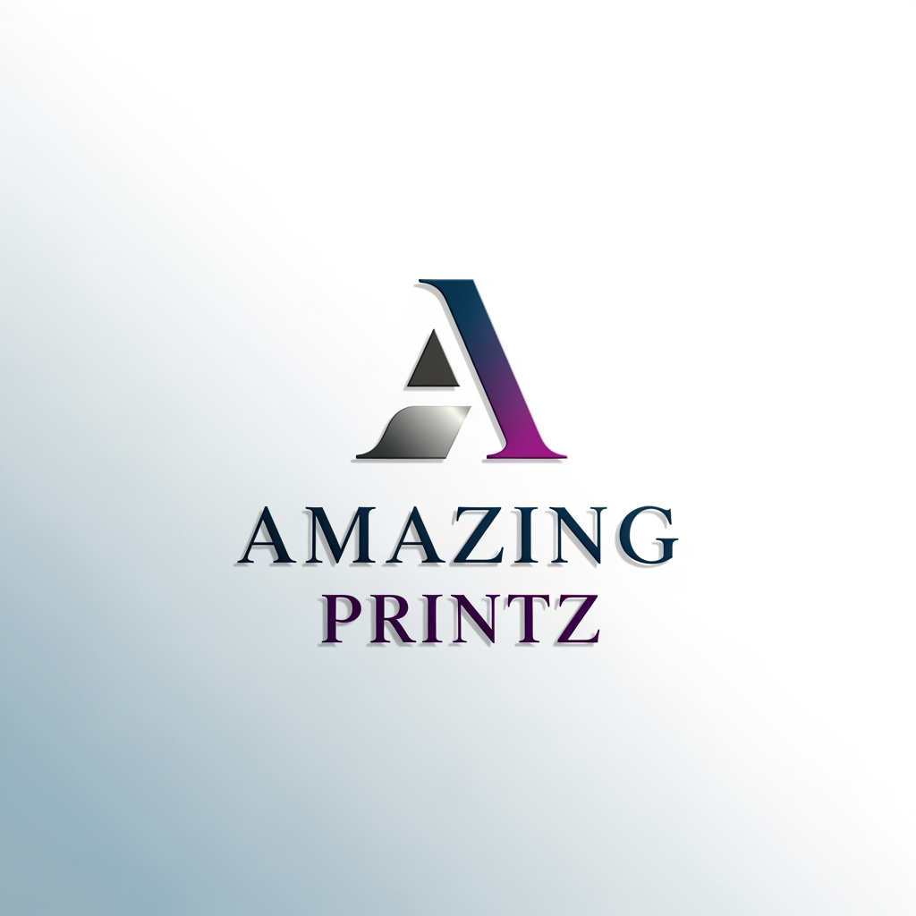 AI Design for create a elegant and professional logo for my business "Amazing Printz" our business is one stop solution for printing and branding