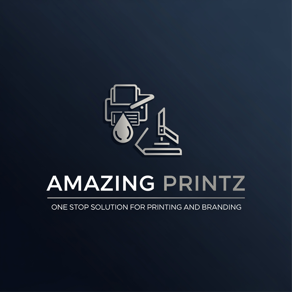 AI Design for create a elegant and professional logo for my business "Amazing Printz" our business is one stop solution for printing and branding
