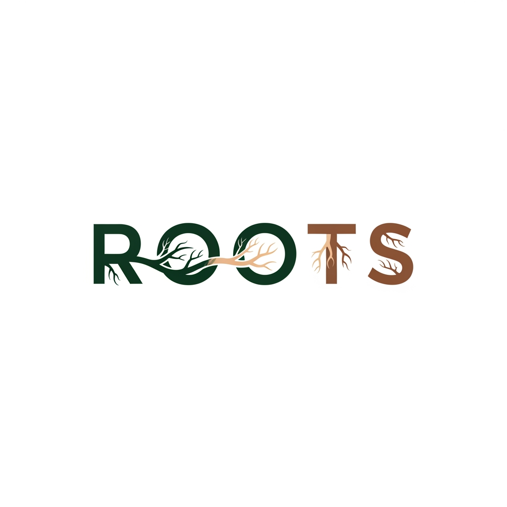 AI Design for can you create a logo for the brand ROOTS