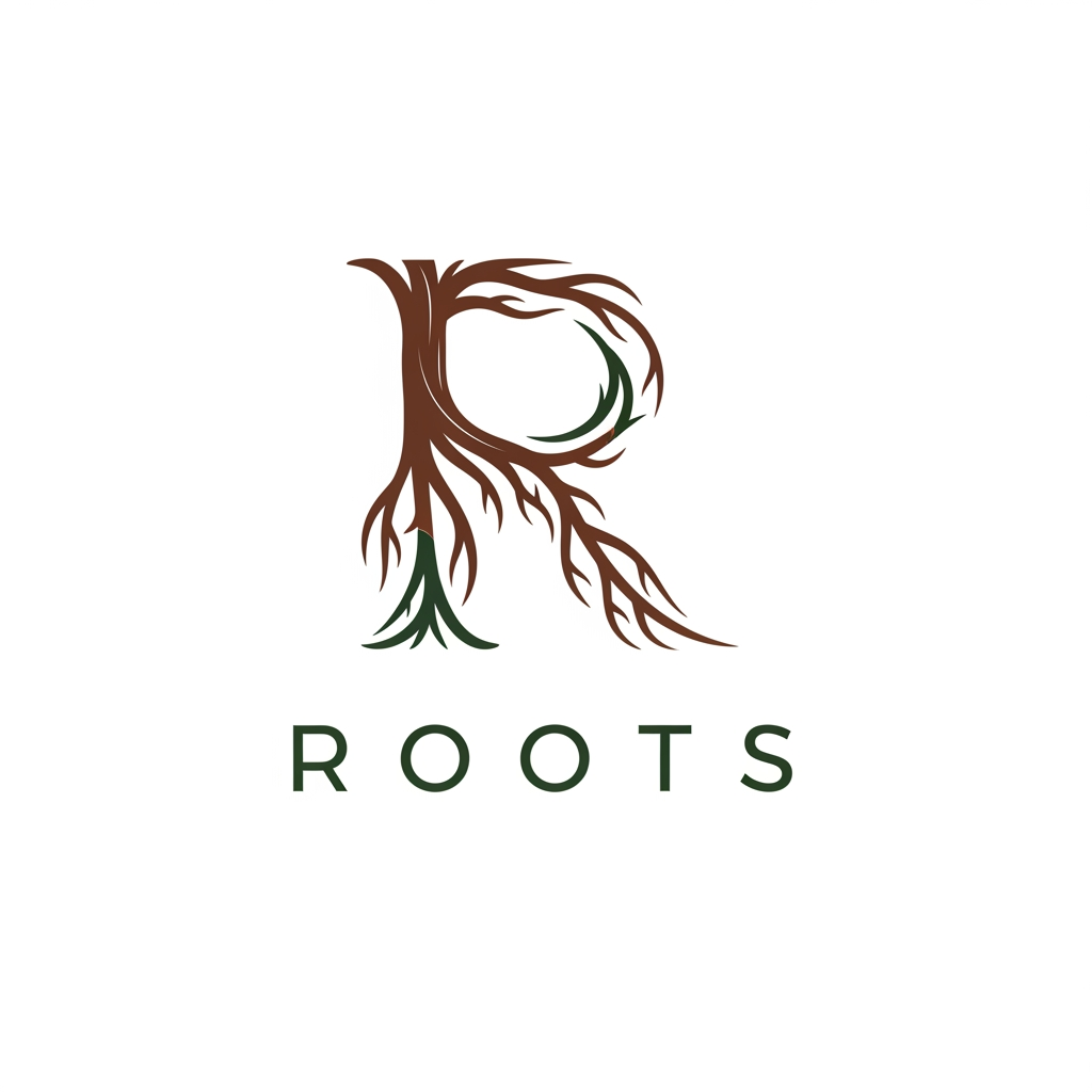 AI Design for can you create a logo for the brand ROOTS
