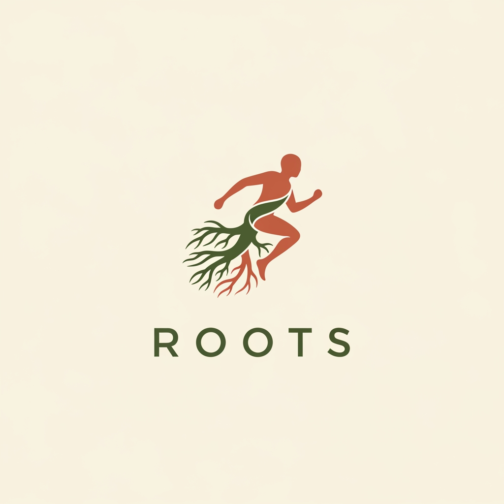AI Design for can you create a logo for the brand ROOTS es para una marca de deporte basada en valores mediterraneos y elegantes.
Minimalista 
Más minimalista