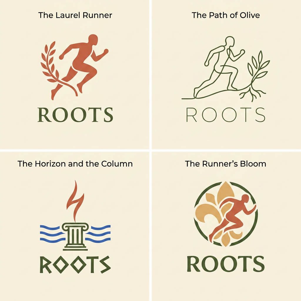 AI Design for can you create a logo for the brand ROOTS es para una marca de deporte basada en valores mediterraneos y elegantes.
Minimalista 
Más minimalista
me gusta la que he seleccionado, me das mas ideas de ese estilo