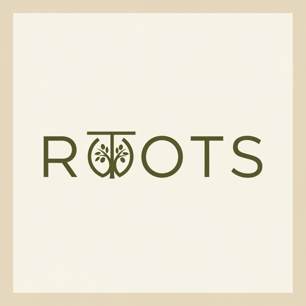 AI Design for can you create a logo for the brand ROOTS es para una marca de deporte basada en valores mediterraneos y elegantes.
Minimalista 
Más minimalista