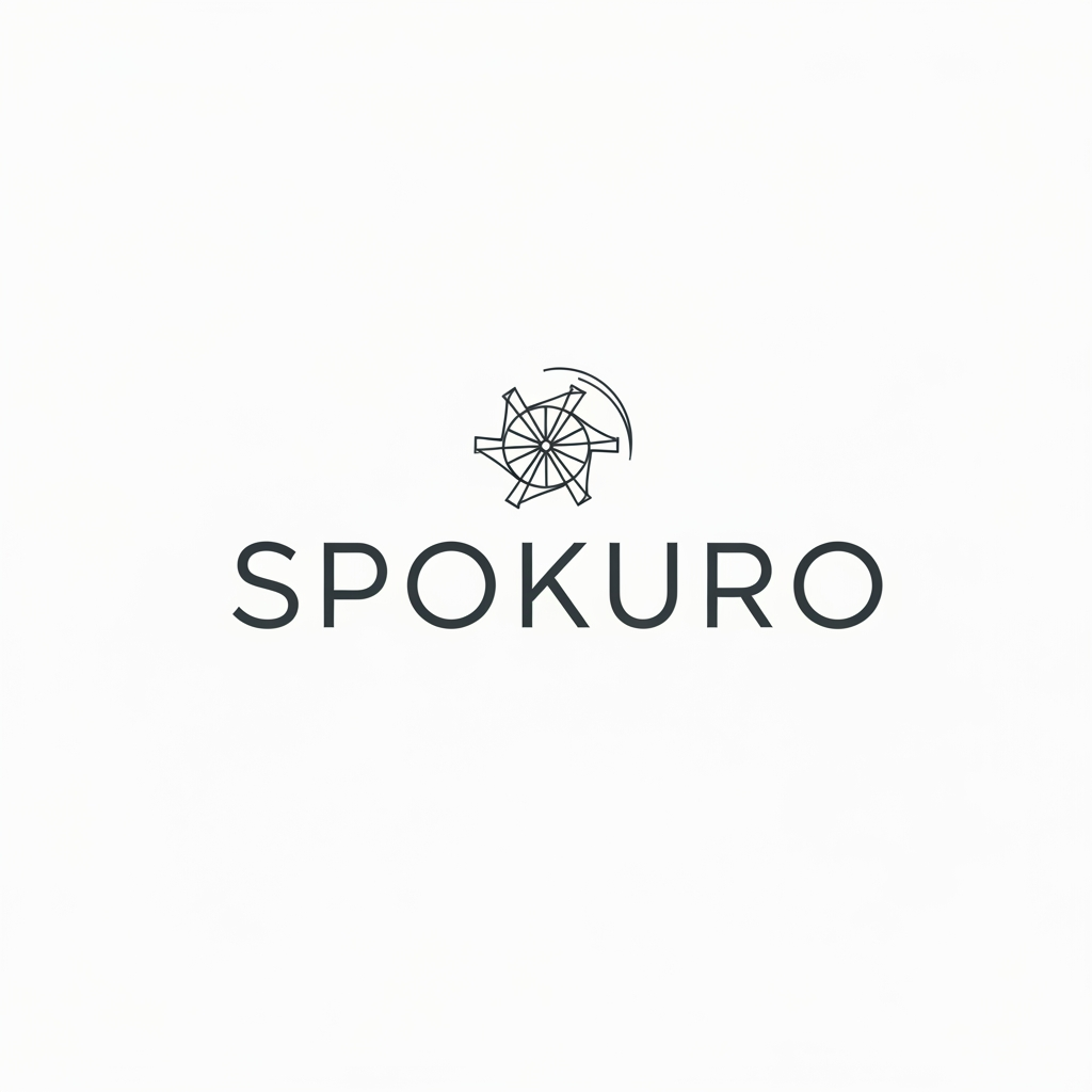 AI Design for spokuro brand name 
minimalist