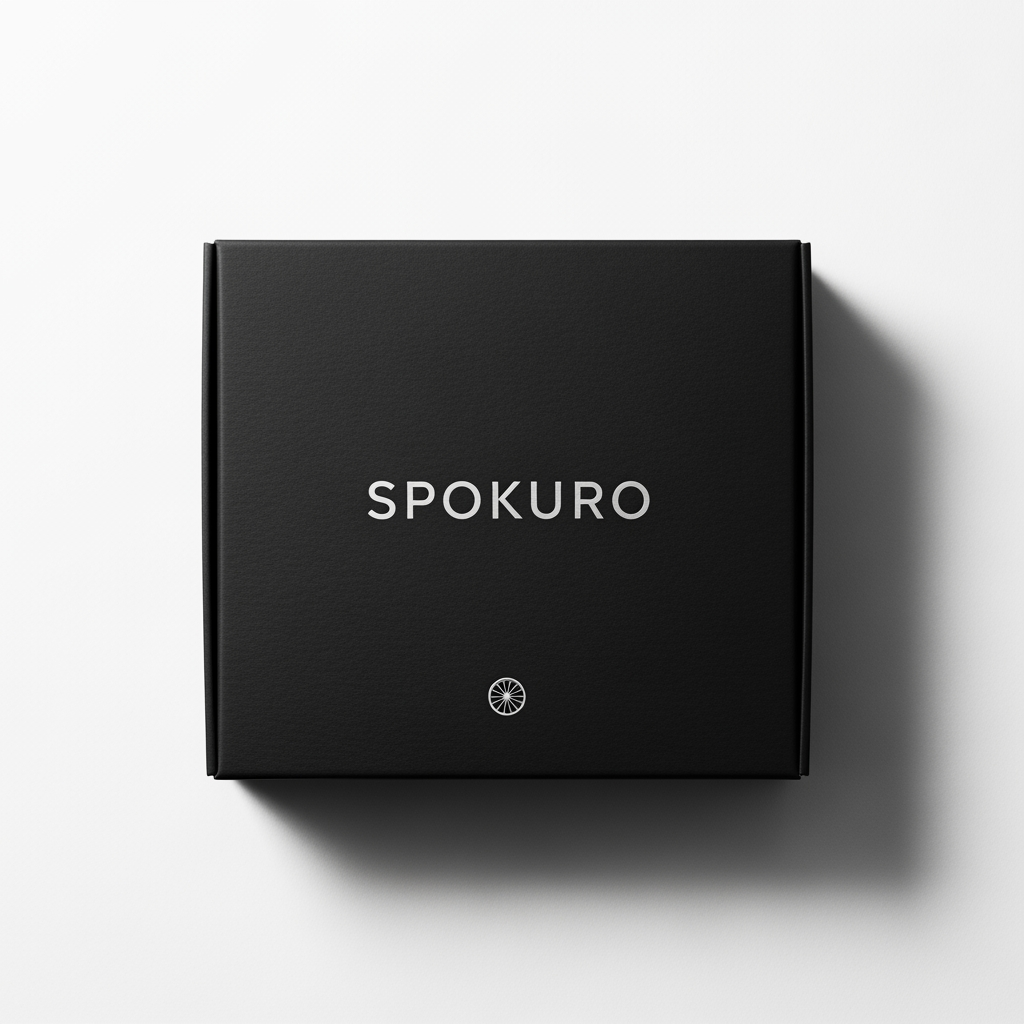 AI Design for spokuro brand name 
minimalist