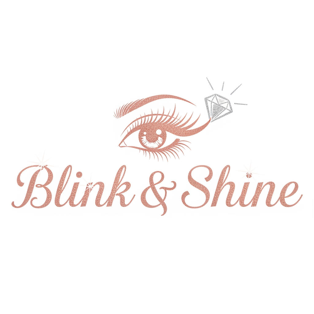 AI Design for I WANT A PERFECT AESTHETIC LOGO FOR MY FASHION BRAND BLINK AND SHINE USE SOME GIRLY