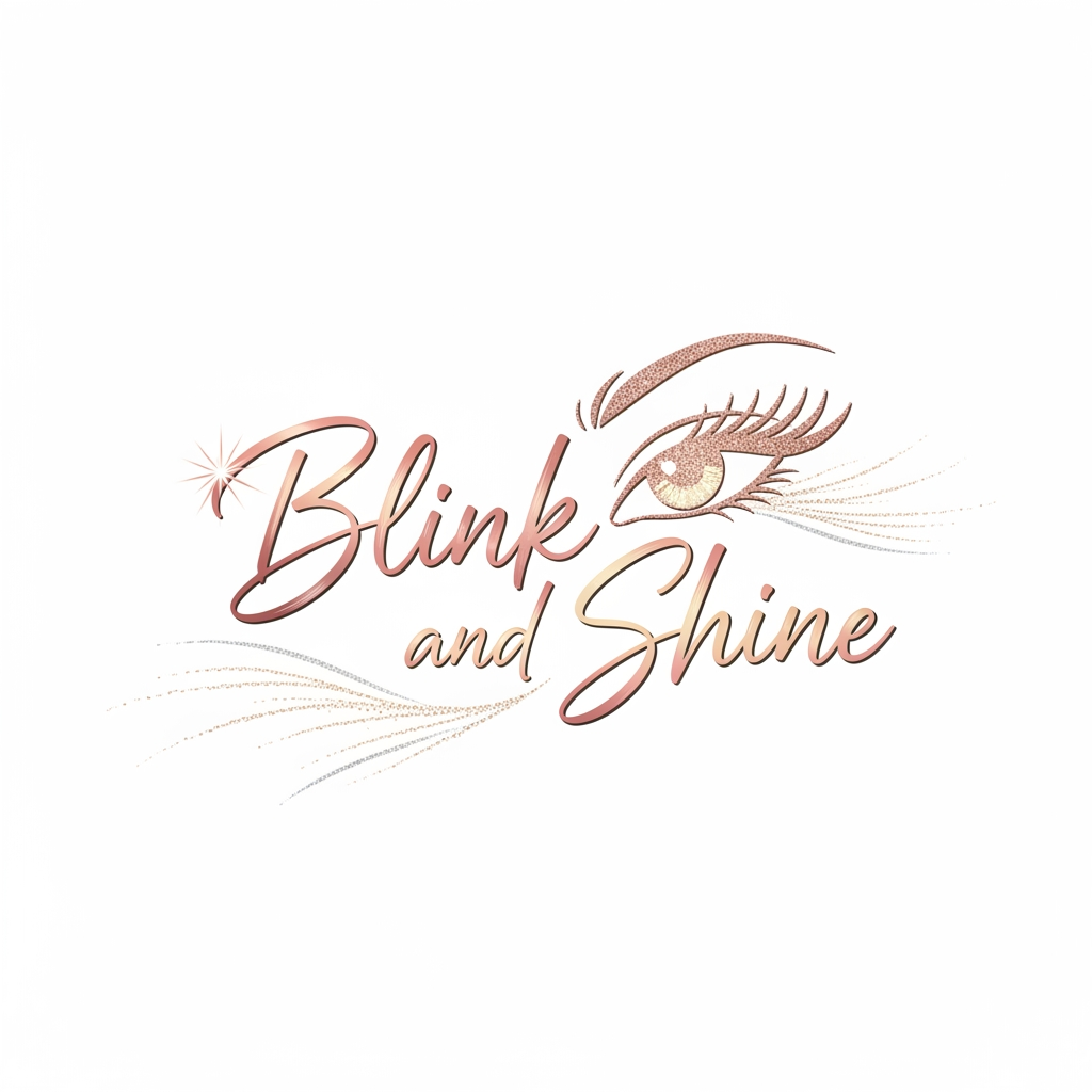 AI Design for I WANT A PERFECT AESTHETIC LOGO FOR MY FASHION BRAND BLINK AND SHINE USE SOME GIRLY