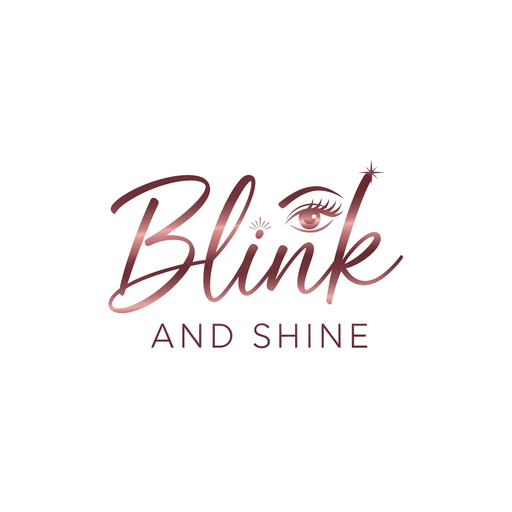 AI Design for I WANT A PERFECT AESTHETIC LOGO FOR MY FASHION BRAND BLINK AND SHINE USE SOME GIRLY