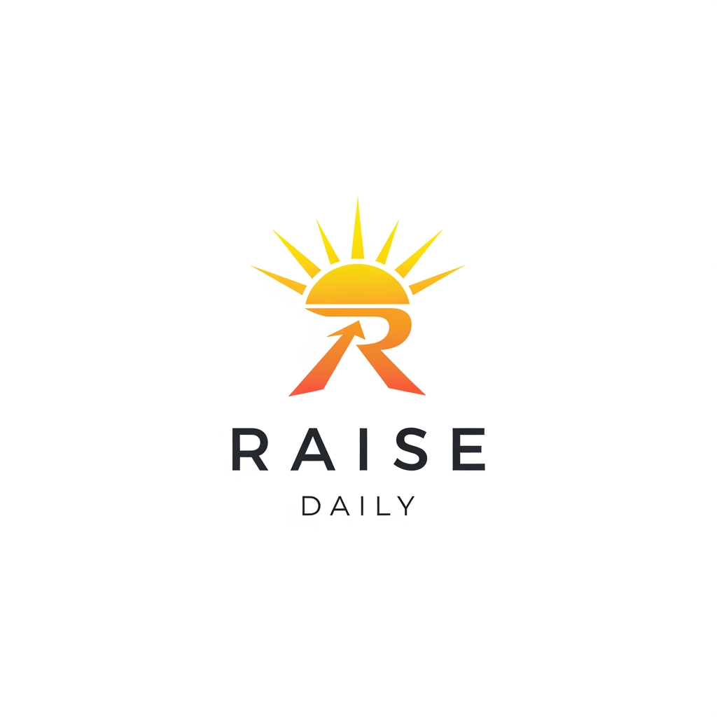AI Design for logo for motivation and inspirations account for insta account logo name is raise daily