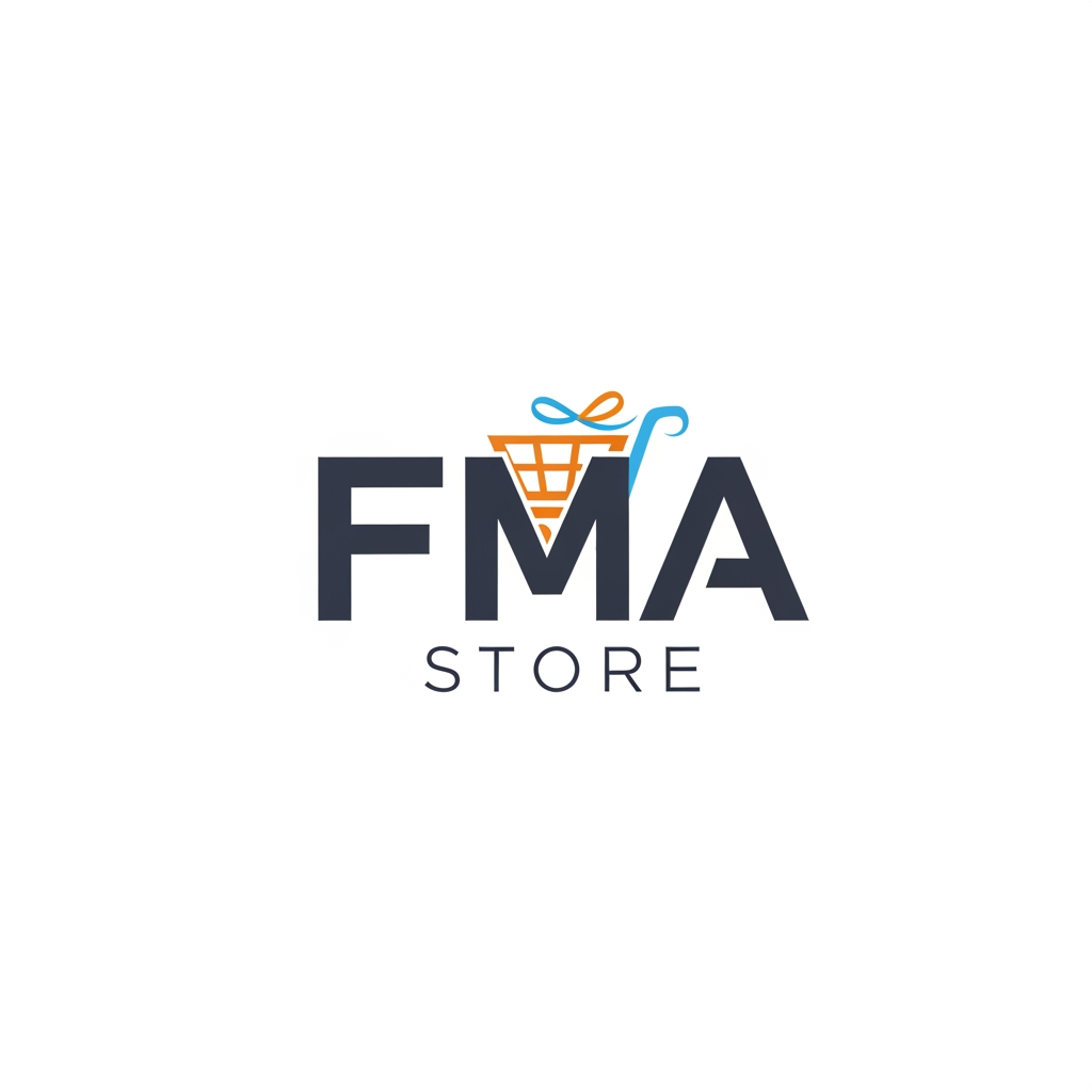 AI Design for make me logo for e commerce website the name is FMASTORE