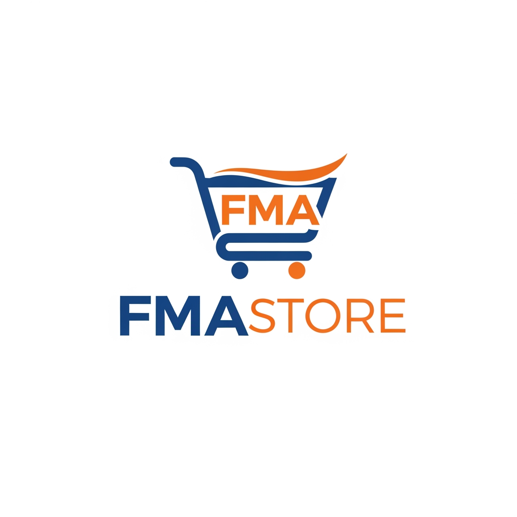 AI Design for make me logo for e commerce website the name is FMASTORE