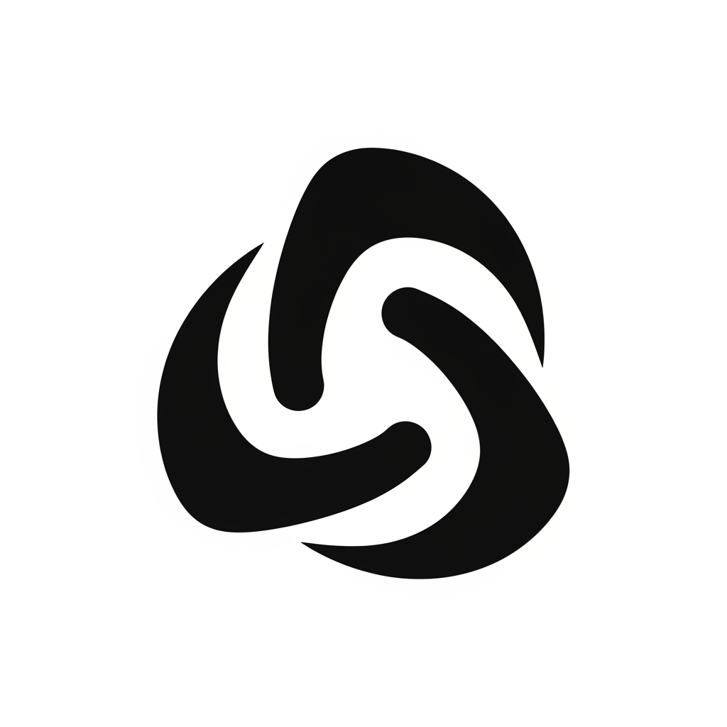 AI Design for Create a unique abstract symbol where multiple independent forms naturally come together to create one meaningful shared center. The shared center should be the hero of the mark, representing a place where people connect through common interests.
The symbol should feel welcoming, human, inclusive, and emotionally warm without using people icons, chat bubbles, location pins, hearts, maps, houses, or obvious community graphics.
Focus on the emotional moment when strangers become part of the same community. The logo should communicate:
Finding your people
Belonging
Shared interests
Connection
Discovery
Use strong negative space, bold silhouette, smooth geometry, and intelligent form construction. The symbol should feel ownable and instantly recognizable even at 16px favicon size. The logo should be designed from the inside out, with the shared center being more important than the outer shape.
The design must not look like a meditation app, wellness brand, camera shutter, orbit logo, Saturn ring, puzzle piece, infinity symbol, monogram, or generic tech startup mark.
Visual style: 2026 premium startup identity, minimal, friendly, modern, iconic, memorable, scalable, emotionally intelligent.
Imagine three separate elements naturally creating one protected central space where everyone belongs.
The logo should make users feel:
"I found my people."
Flat black vector logo only. White background. One strong iconic symbol. No gradients, no shadows, no 3D effects, no mockups.