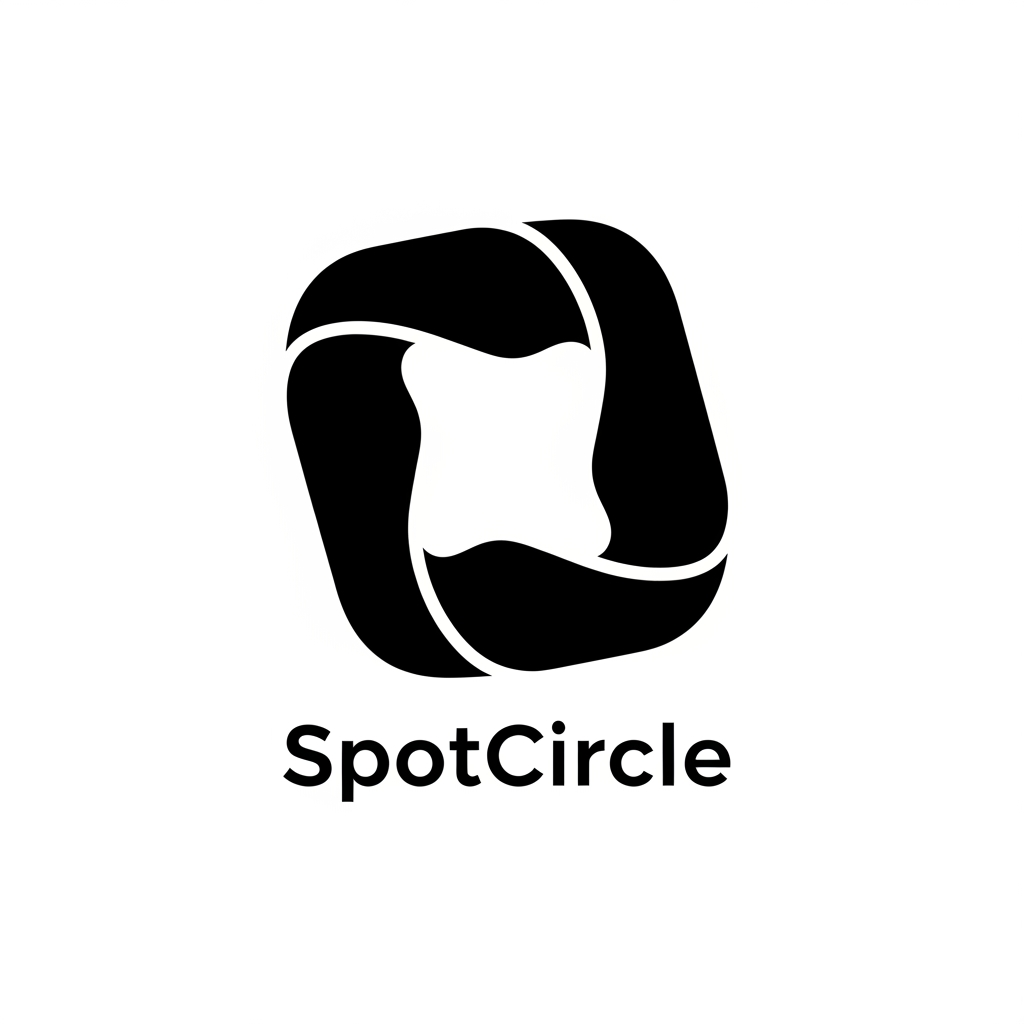 AI Design for Design a premium logo for SpotCircle, a mobile app that helps people discover local communities, hobbies, and meaningful connections.
Create a modern minimal symbol based on the idea of a "connection knot" — not a rope knot, but a clean geometric form where separate paths naturally intertwine to create one unified shape.
The logo should express:
• Belonging
• Connection
• Shared interests
• Community formation
• Finding your people
The symbol should feel like different individuals coming together and creating one shared place. Use 2–3 continuous ribbon-like forms that subtly interconnect and create a meaningful central negative space.
The negative space should be the hero of the mark, representing the community space where people belong.
The design must feel emotionally warm, friendly, modern, and intelligent. It should be highly recognizable at app icon size and memorable after a quick glance.
Visual style:
* 2026 startup branding
* Minimal geometric construction
* Smooth curves
* Bold silhouette
* Strong negative space
* Premium and ownable
Avoid:
* Rope illustrations
* Celtic knots
* Infinity symbols
* Saturn rings
* Orbit logos
* Camera shutters
* Location pins
* People icons
* Chat bubbles
* Puzzle pieces
* Monograms
* Generic tech symbols
The logo should make users feel:
"I found my people."
Flat black vector logo on white background. One iconic symbol only. No gradients, no shadows, no 3D effects.