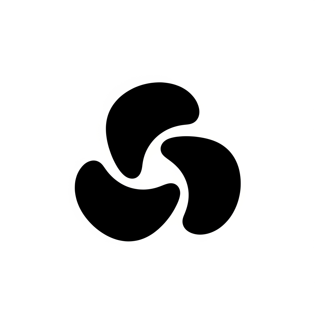 AI Design for Create a unique abstract symbol where multiple independent forms naturally come together to create one meaningful shared center. The shared center should be the hero of the mark, representing a place where people connect through common interests.
The symbol should feel welcoming, human, inclusive, and emotionally warm without using people icons, chat bubbles, location pins, hearts, maps, houses, or obvious community graphics.
Focus on the emotional moment when strangers become part of the same community. The logo should communicate:
Finding your people
Belonging
Shared interests
Connection
Discovery
Use strong negative space, bold silhouette, smooth geometry, and intelligent form construction. The symbol should feel ownable and instantly recognizable even at 16px favicon size. The logo should be designed from the inside out, with the shared center being more important than the outer shape.
The design must not look like a meditation app, wellness brand, camera shutter, orbit logo, Saturn ring, puzzle piece, infinity symbol, monogram, or generic tech startup mark.
Visual style: 2026 premium startup identity, minimal, friendly, modern, iconic, memorable, scalable, emotionally intelligent.
Imagine three separate elements naturally creating one protected central space where everyone belongs.
The logo should make users feel:
"I found my people."
Flat black vector logo only. White background. One strong iconic symbol. No gradients, no shadows, no 3D effects, no mockups.