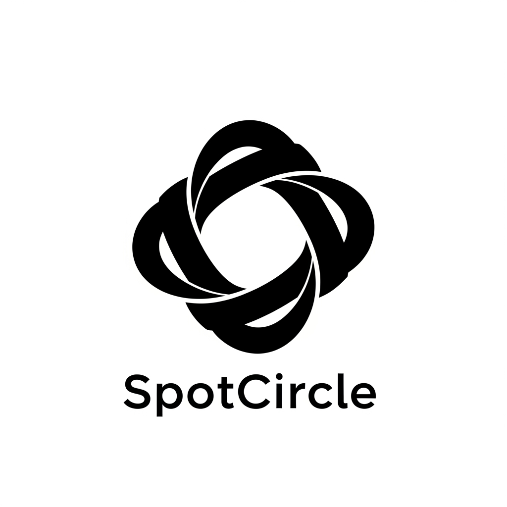 AI Design for Design a premium logo for SpotCircle, a mobile app that helps people discover local communities, hobbies, and meaningful connections.
Create a modern minimal symbol based on the idea of a "connection knot" — not a rope knot, but a clean geometric form where separate paths naturally intertwine to create one unified shape.
The logo should express:
• Belonging
• Connection
• Shared interests
• Community formation
• Finding your people
The symbol should feel like different individuals coming together and creating one shared place. Use 2–3 continuous ribbon-like forms that subtly interconnect and create a meaningful central negative space.
The negative space should be the hero of the mark, representing the community space where people belong.
The design must feel emotionally warm, friendly, modern, and intelligent. It should be highly recognizable at app icon size and memorable after a quick glance.
Visual style:
* 2026 startup branding
* Minimal geometric construction
* Smooth curves
* Bold silhouette
* Strong negative space
* Premium and ownable
Avoid:
* Rope illustrations
* Celtic knots
* Infinity symbols
* Saturn rings
* Orbit logos
* Camera shutters
* Location pins
* People icons
* Chat bubbles
* Puzzle pieces
* Monograms
* Generic tech symbols
The logo should make users feel:
"I found my people."
Flat black vector logo on white background. One iconic symbol only. No gradients, no shadows, no 3D effects.