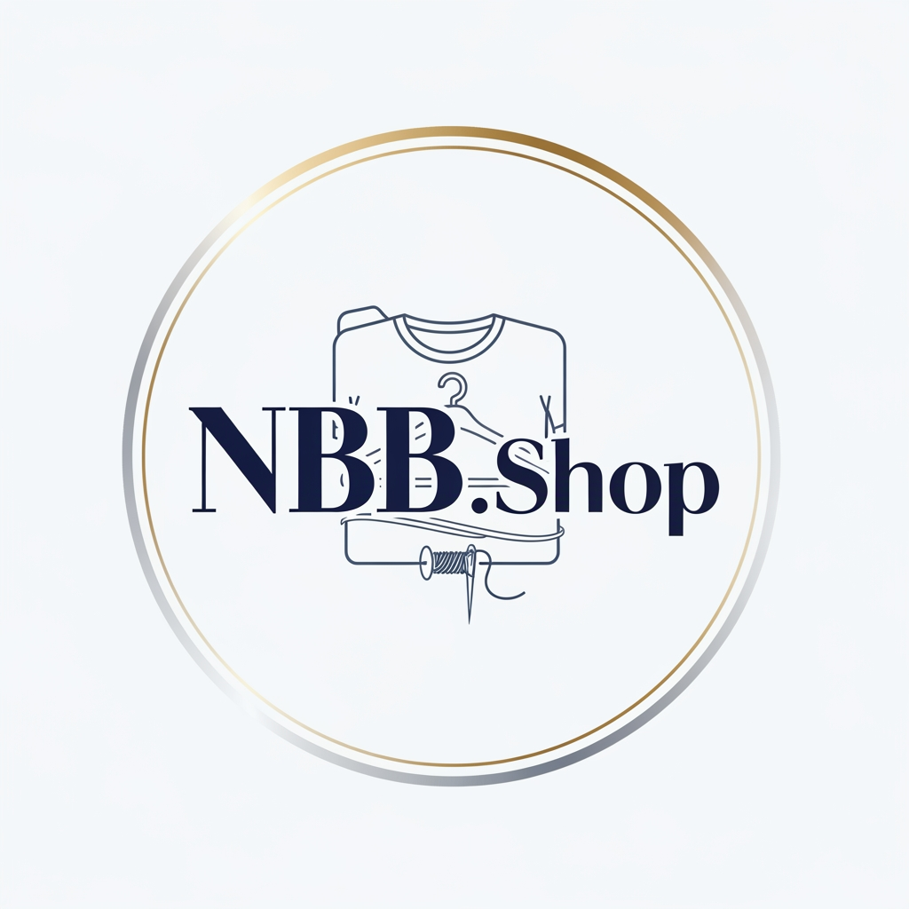 AI Design for a logo for my profile of instagram that is about selling cloths and its name is NBB.Shop