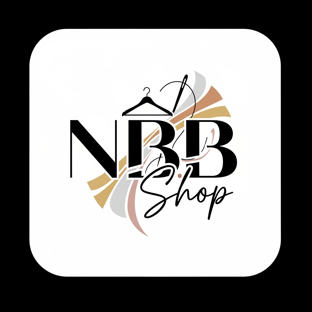 AI Design for a logo for my profile of instagram that is about selling cloths and its name is NBB.Shop