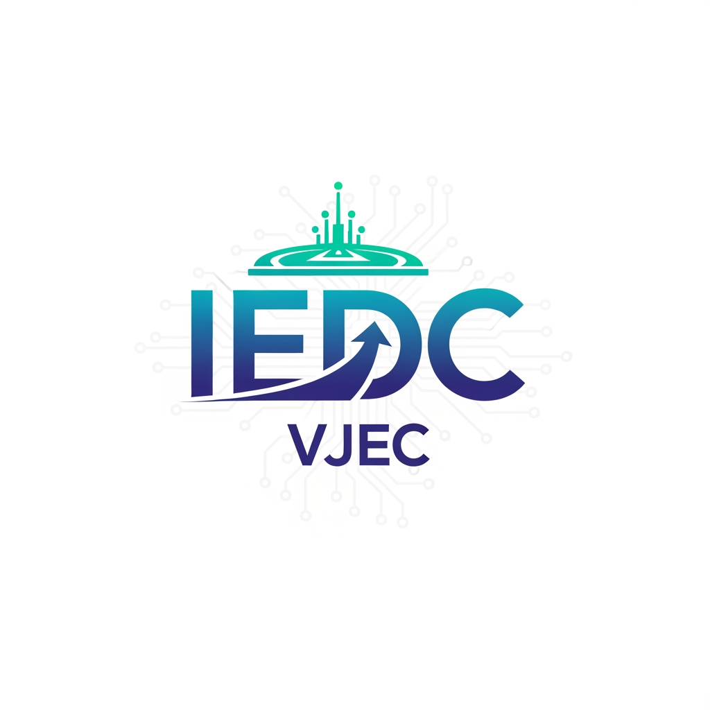 AI Design for a logo for iedc institution nAME VJEC