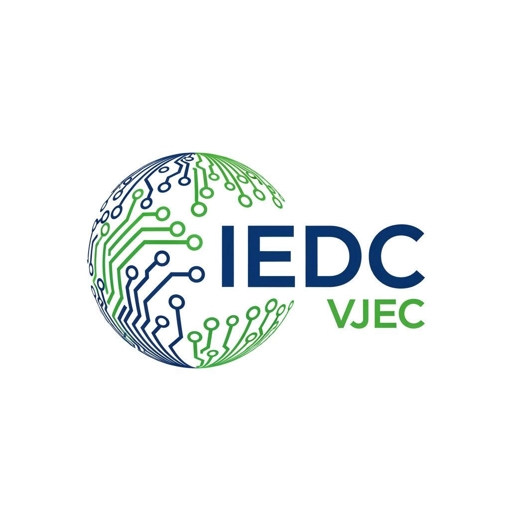 AI Design for a logo for iedc institution nAME VJEC