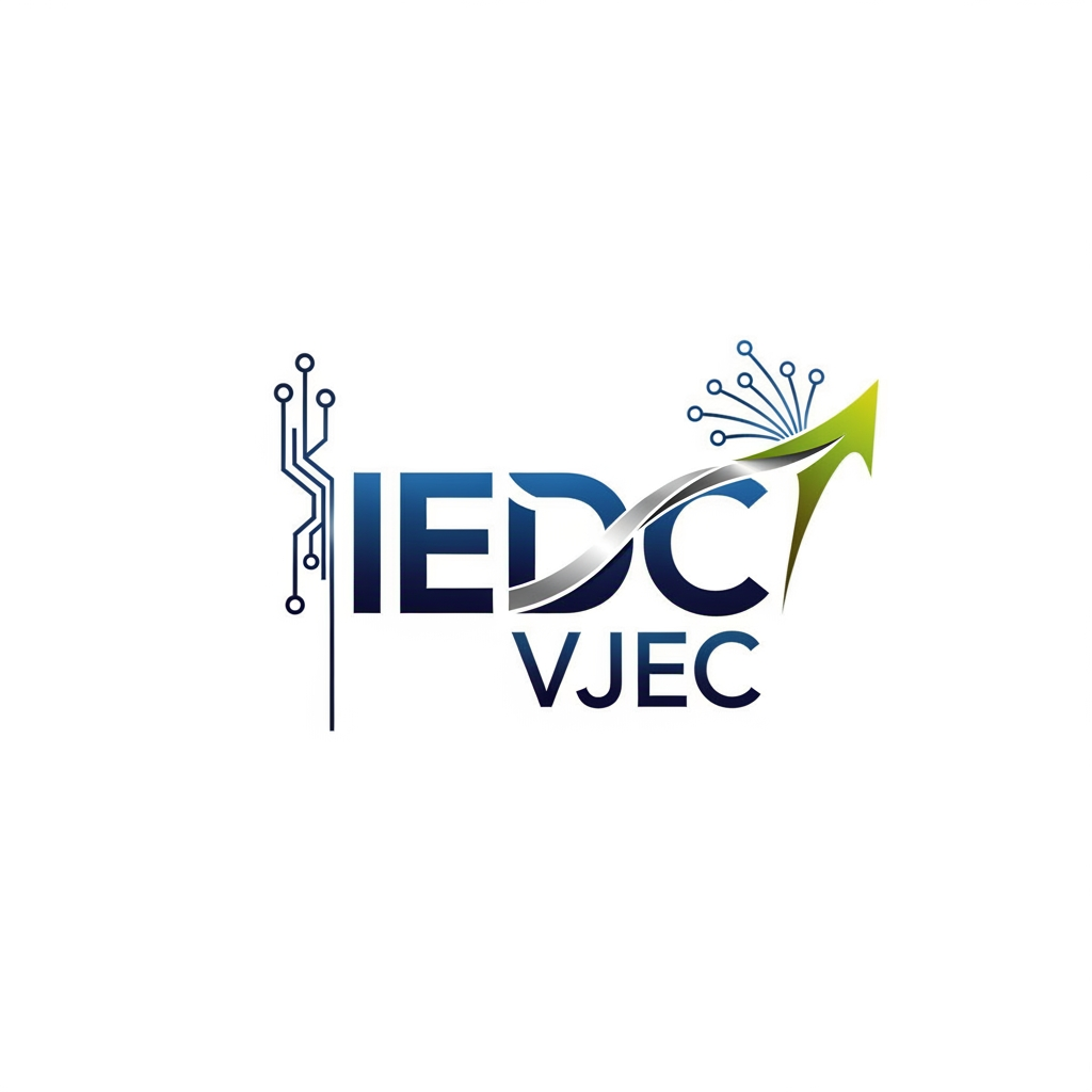AI Design for a logo for iedc institution nAME VJEC