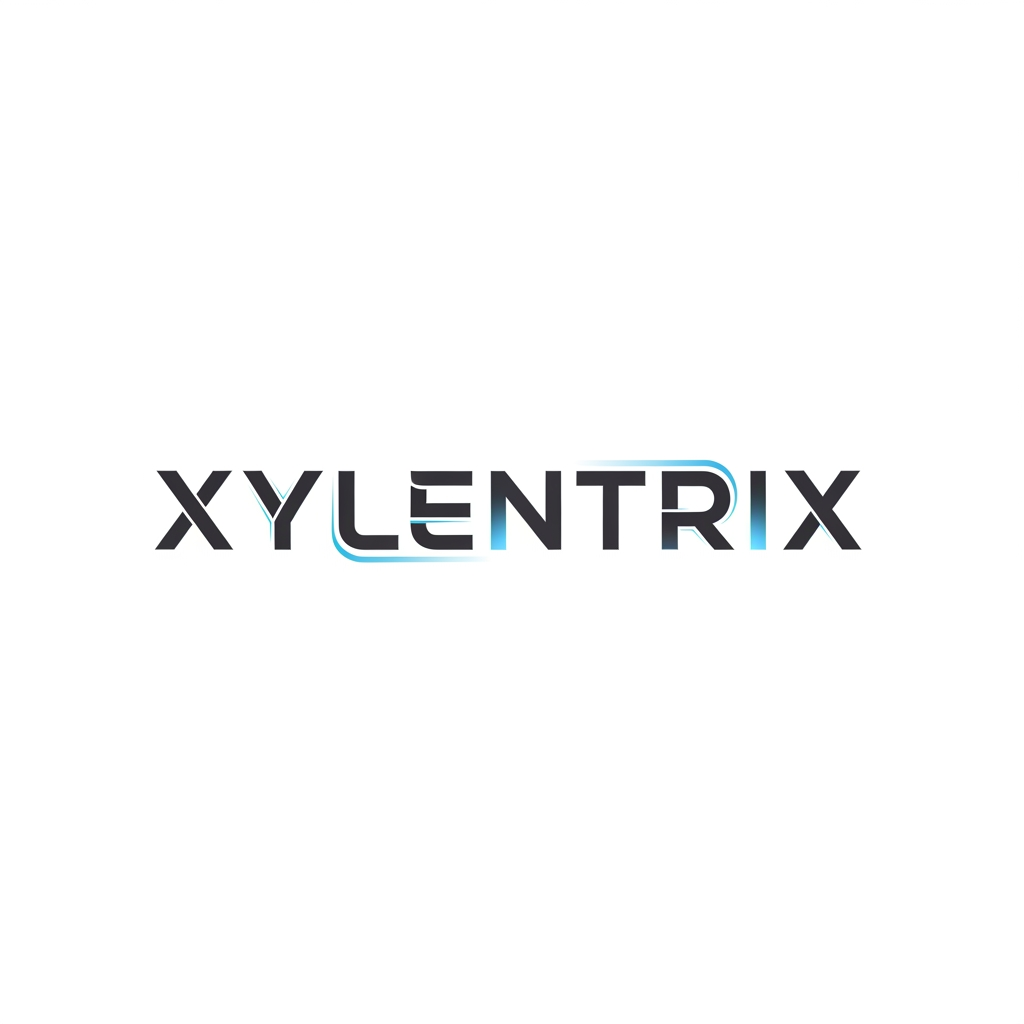 AI Design for Design a premium corporate style name for XYLENTRIX, a Data Engineering, Analytics, AI, and Business Intelligence company. Use a clean, minimalist, Fortune 500 style. The FONT should be memorable simplicity, Google's clarity, and Stripe's modernity. Typography should be custom, bold, and futuristic yet professional. Use a sophisticated colors , give us multiple options