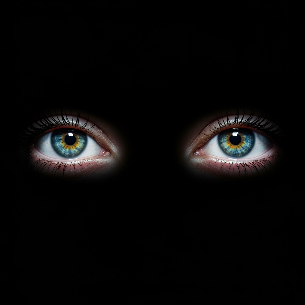 AI Design for crea occhi con sfondo nero