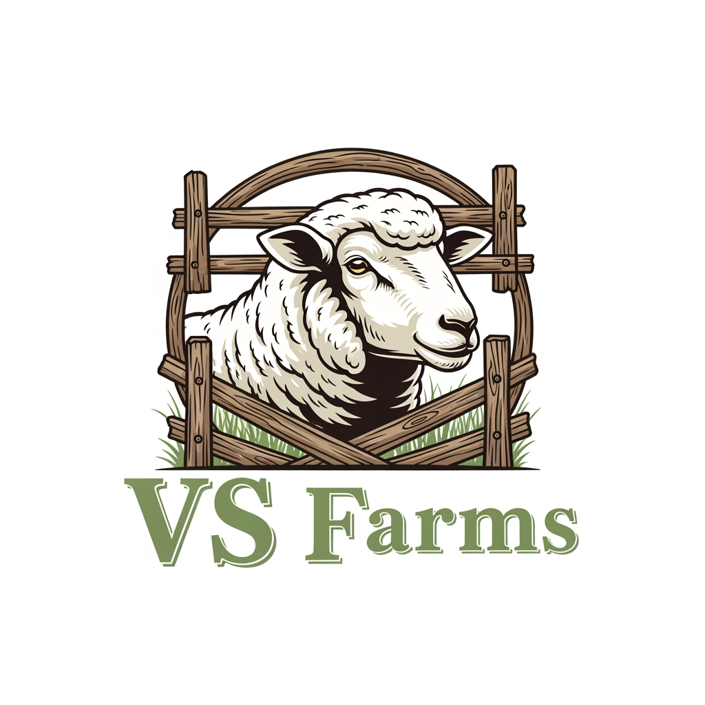 AI Design for i want to create logo for my sheep farming business.. my farm name is VS Farms