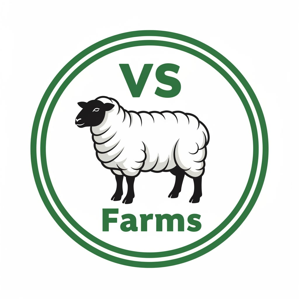 AI Design for i want to create logo for my sheep farming business.. my farm name is VS Farms