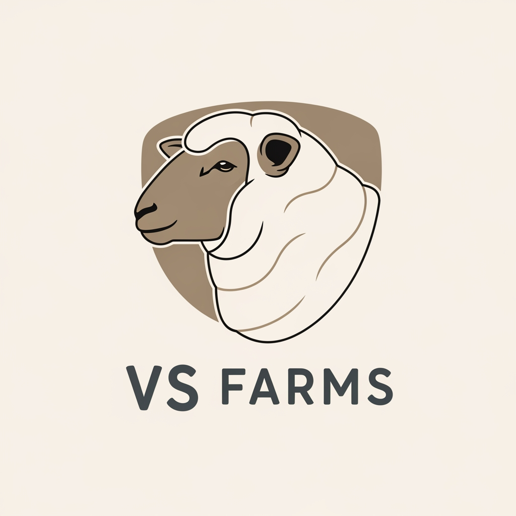 AI Design for i want to create logo for my sheep farming business.. my farm name is VS Farms