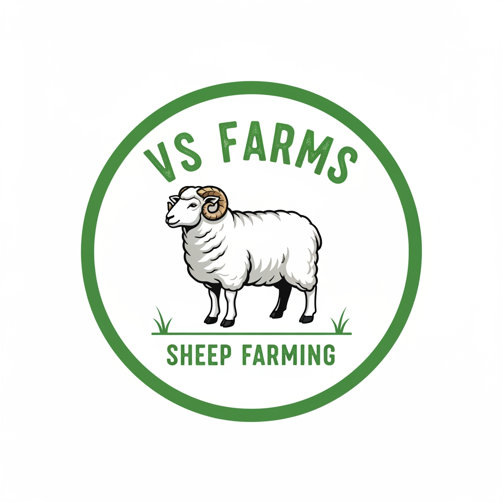 AI Design for i want to create logo for my sheep farming business.. my farm name is VS Farms