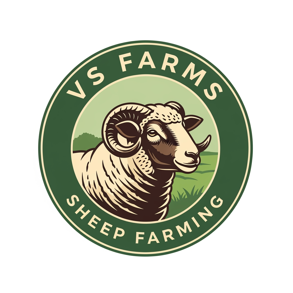 AI Design for i want to create logo for my sheep farming business.. my farm name is VS Farms