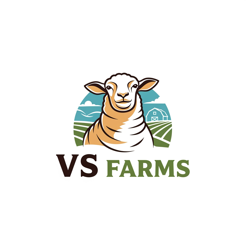 AI Design for i want to create logo for my sheep farming business.. my farm name is VS Farms