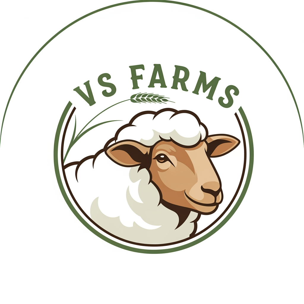 AI Design for i want to create logo for my sheep farming business.. my farm name is VS Farms