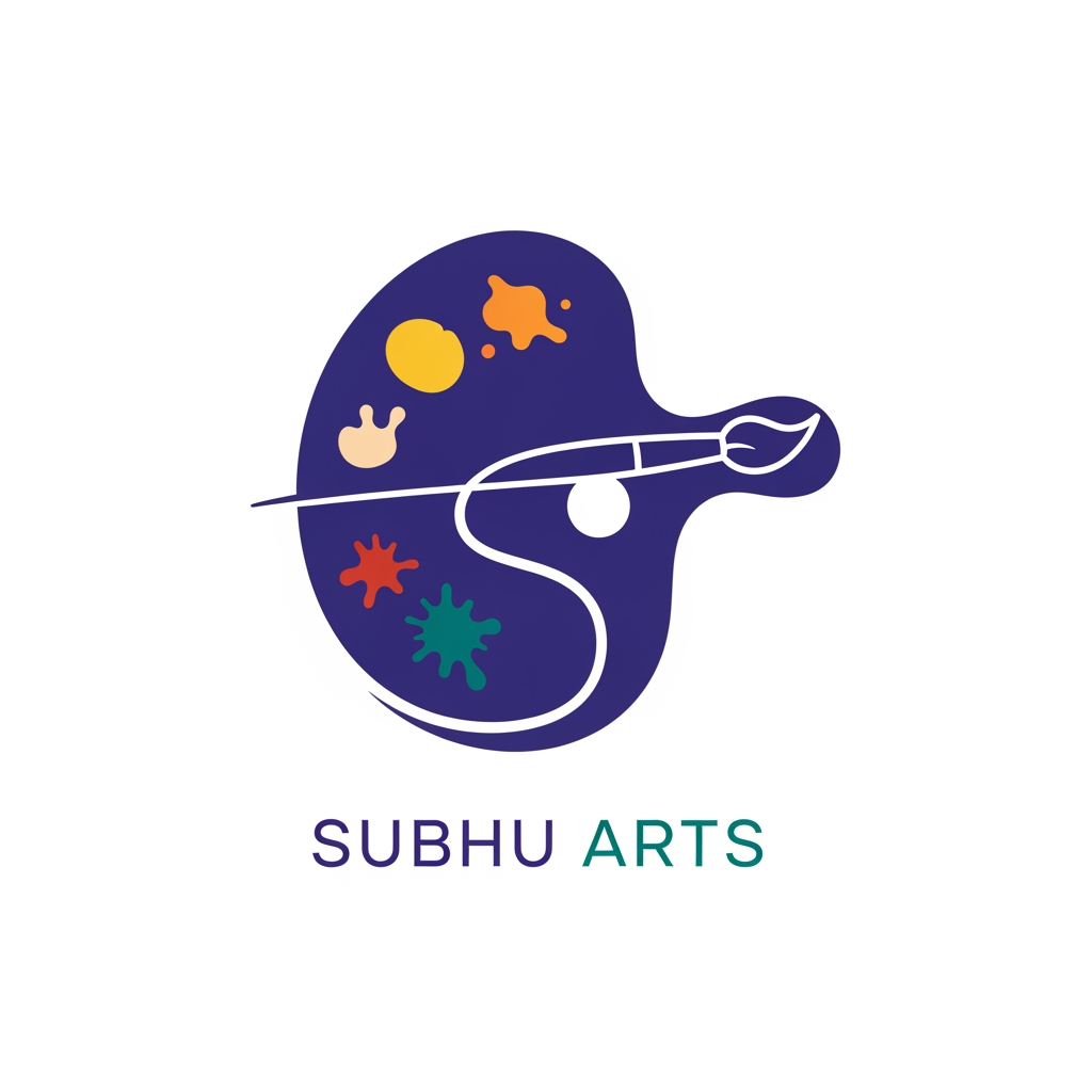 AI Design for generate a logo for subhu arts