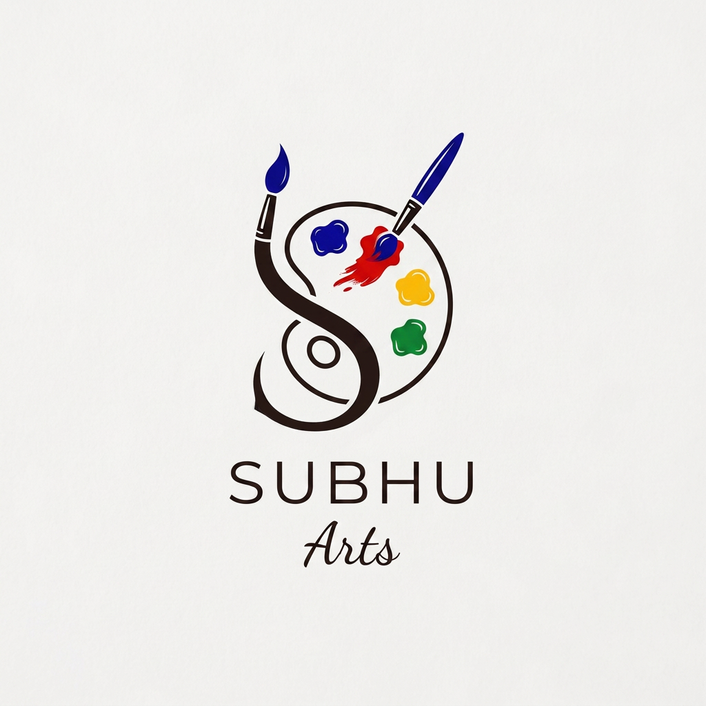AI Design for generate a logo for subhu arts
